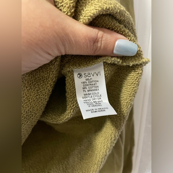 Savvi Malia Sweatshirt in Fennel Seed NWOT - Picture 6 of 7